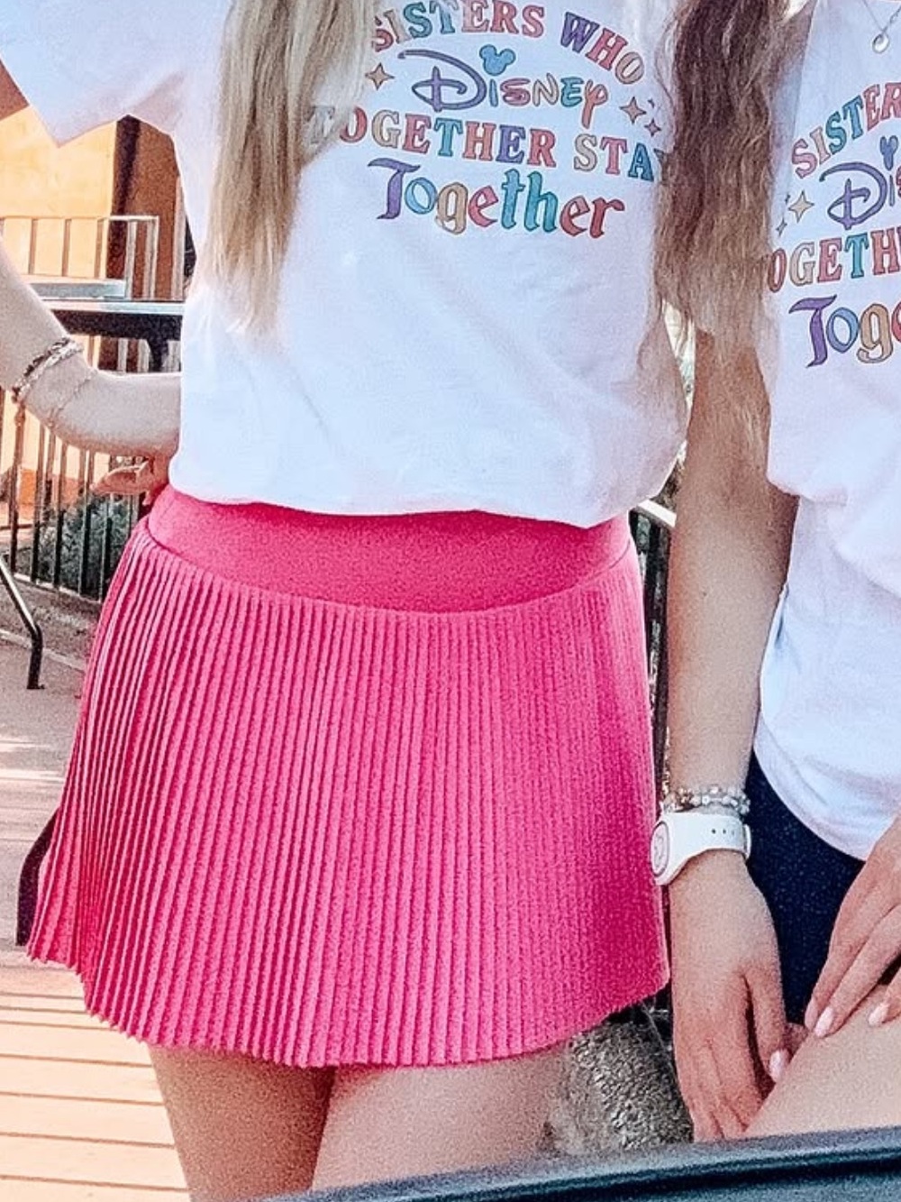 Pink Workout skirt with built in shorts